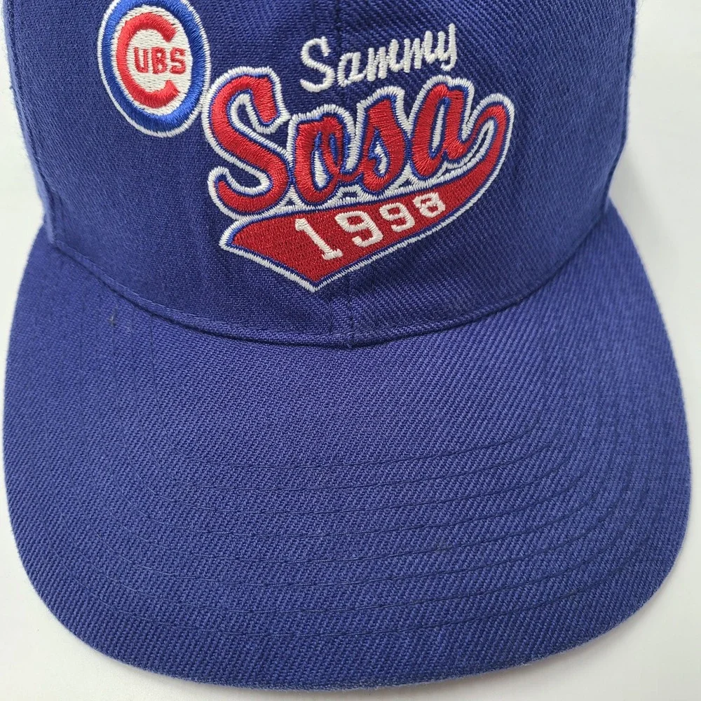 Vintage Chicago Cubs Hat Snapback Sports Specialties Blue MLB Sammy‎ Sosa 1998